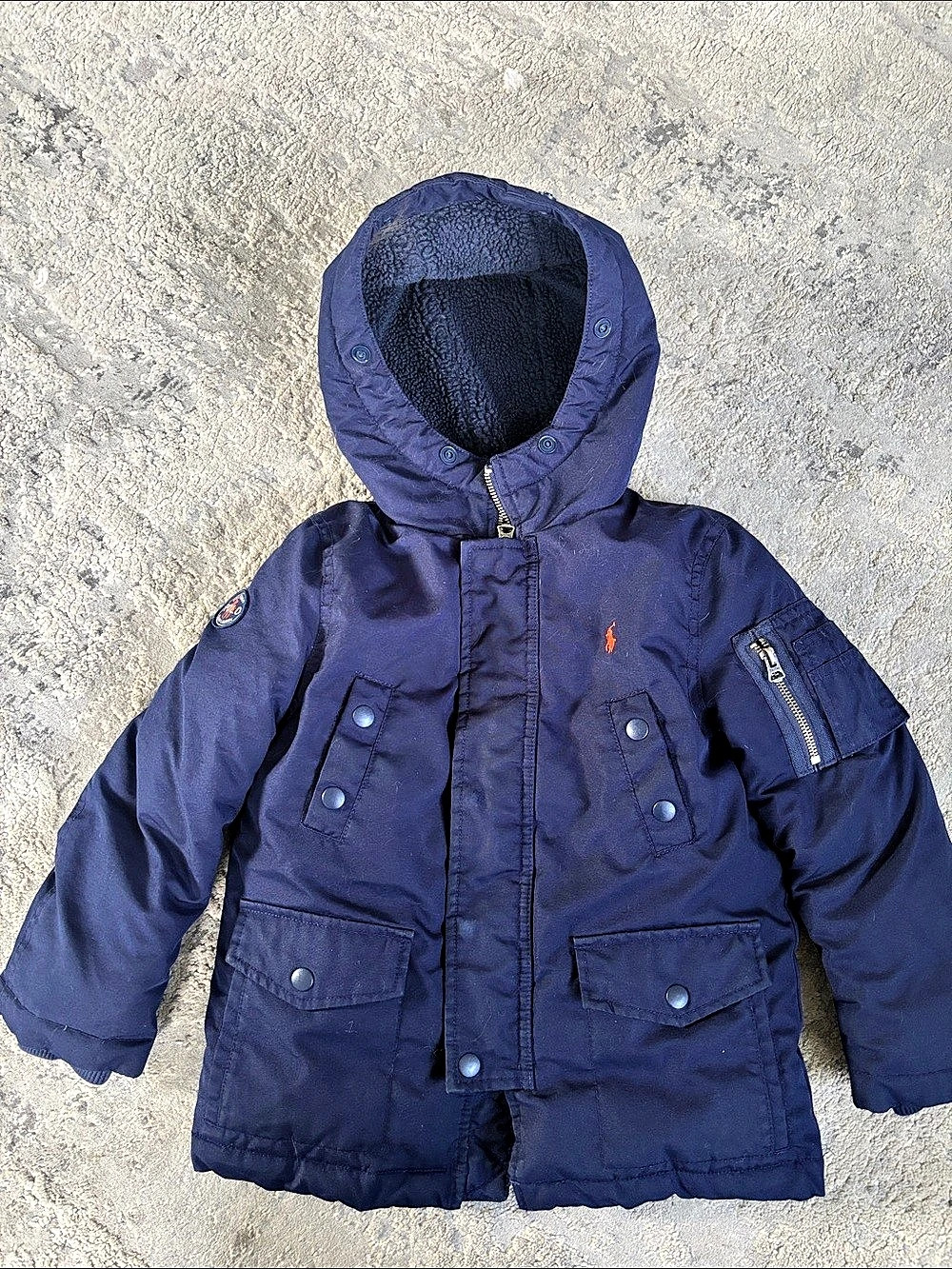 Polo Ralph Lauren Boys Down Parka Coat Boys Size 5 Blue